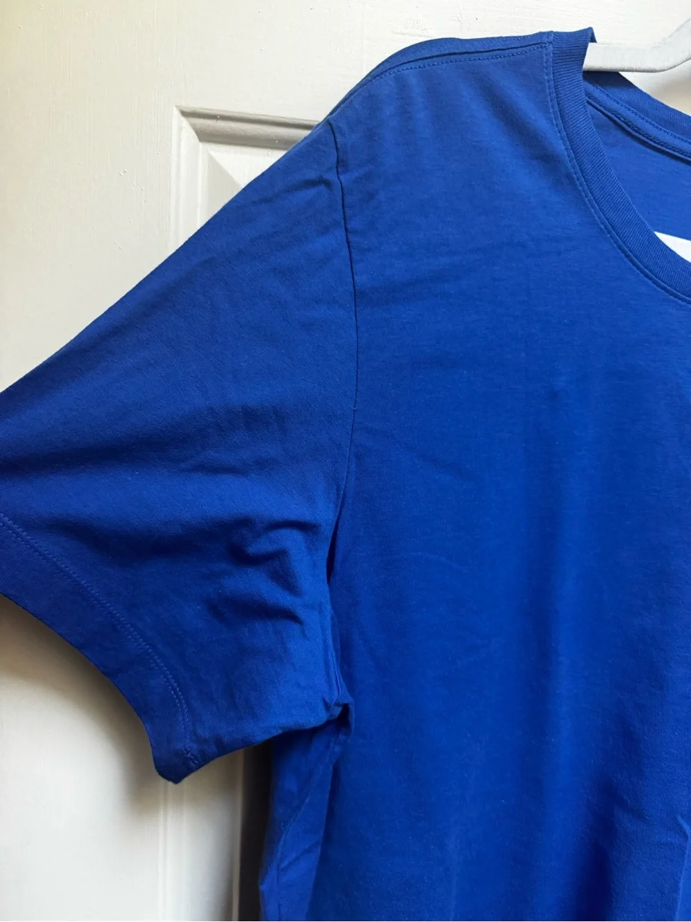 Nike NWT Swoosh Embroidered Black Logo on Royal Blue Tee Shirt Mens XL
